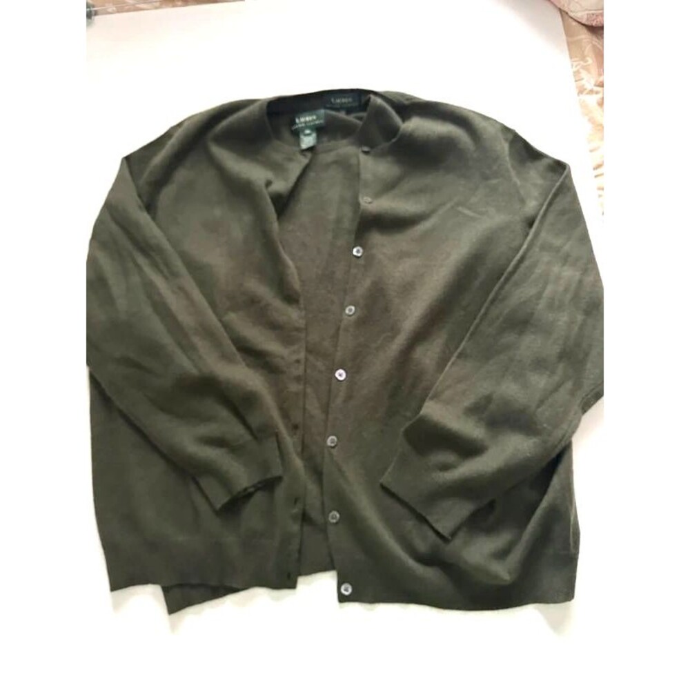 3X Ralph Lauren Cashmere Sweater Shirt and Cardigan Set Y2K quiet luxury